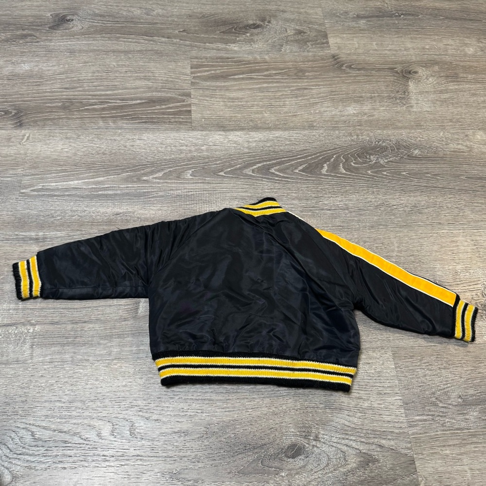Vintage Steelers Stahl-Urban NFL satin bomber jacket Coat 2T baby toddler - Picture 4 of 9